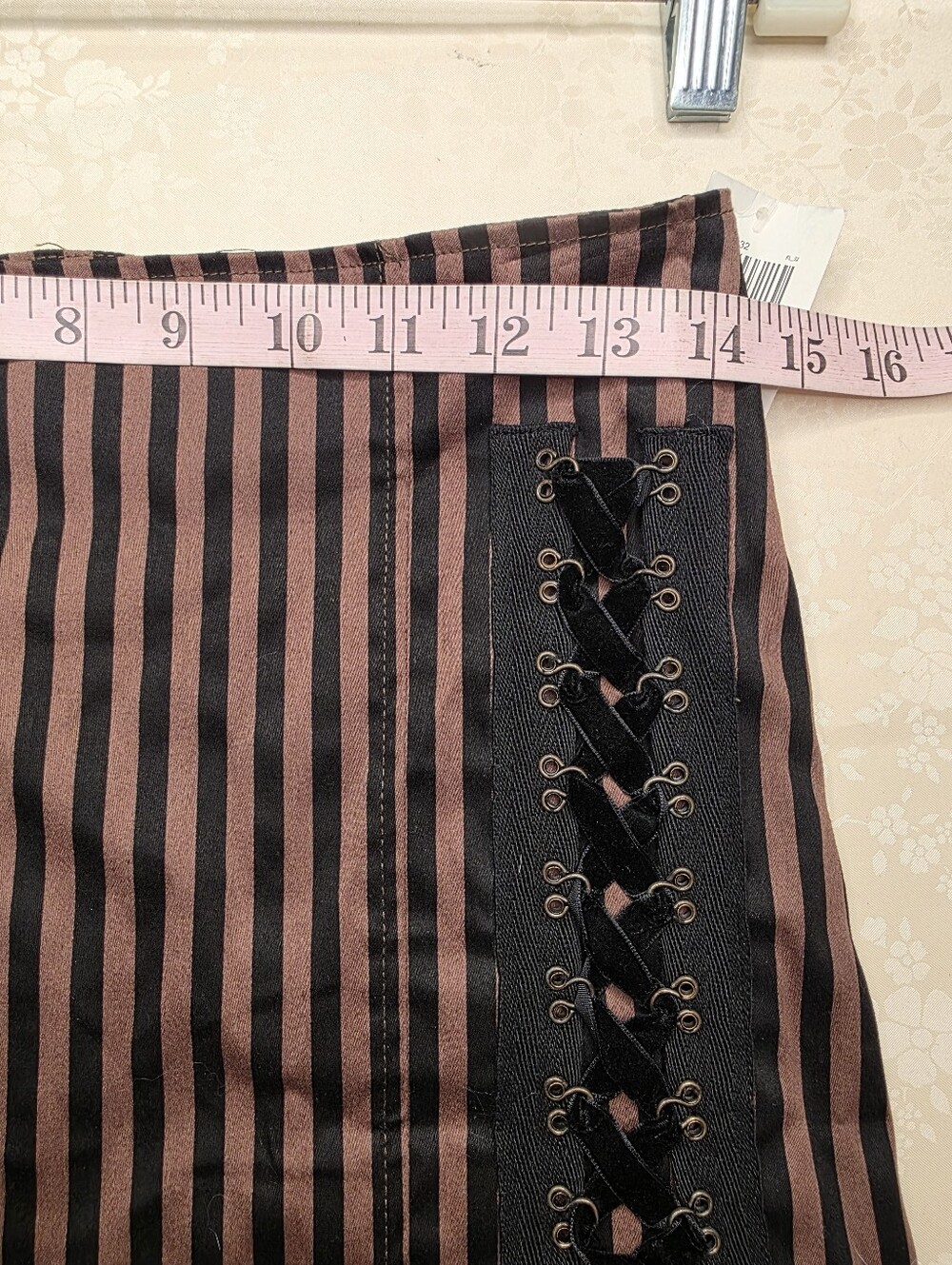 NWT Spin Doctor Steampunk Stripe Bustier Skirt Set S - Picture 15 of 16